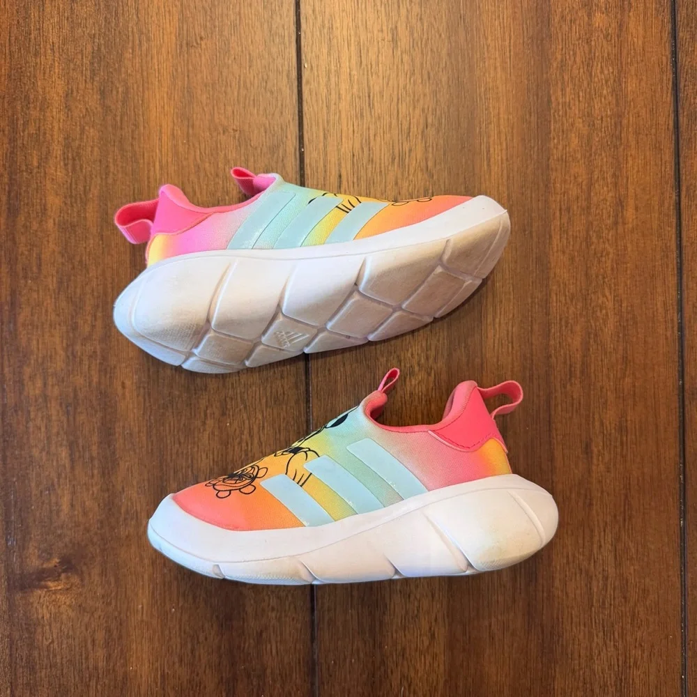 Adidas x Disney‎ Monofit Minnie Mouse Sneakers Toddler Size 6 Pulse Magenta Aqua